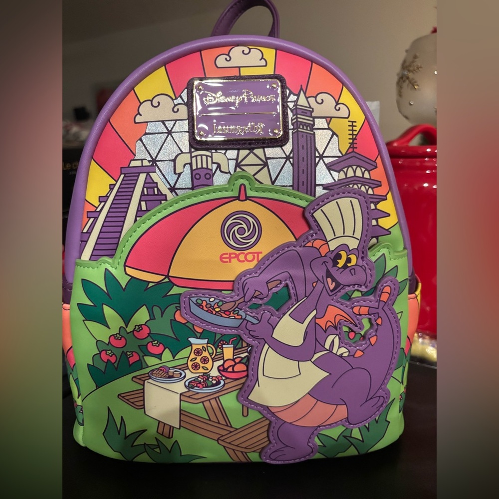 Disney Epcot Food and WINE Festival Figment Loungefly backpack WDW 2024